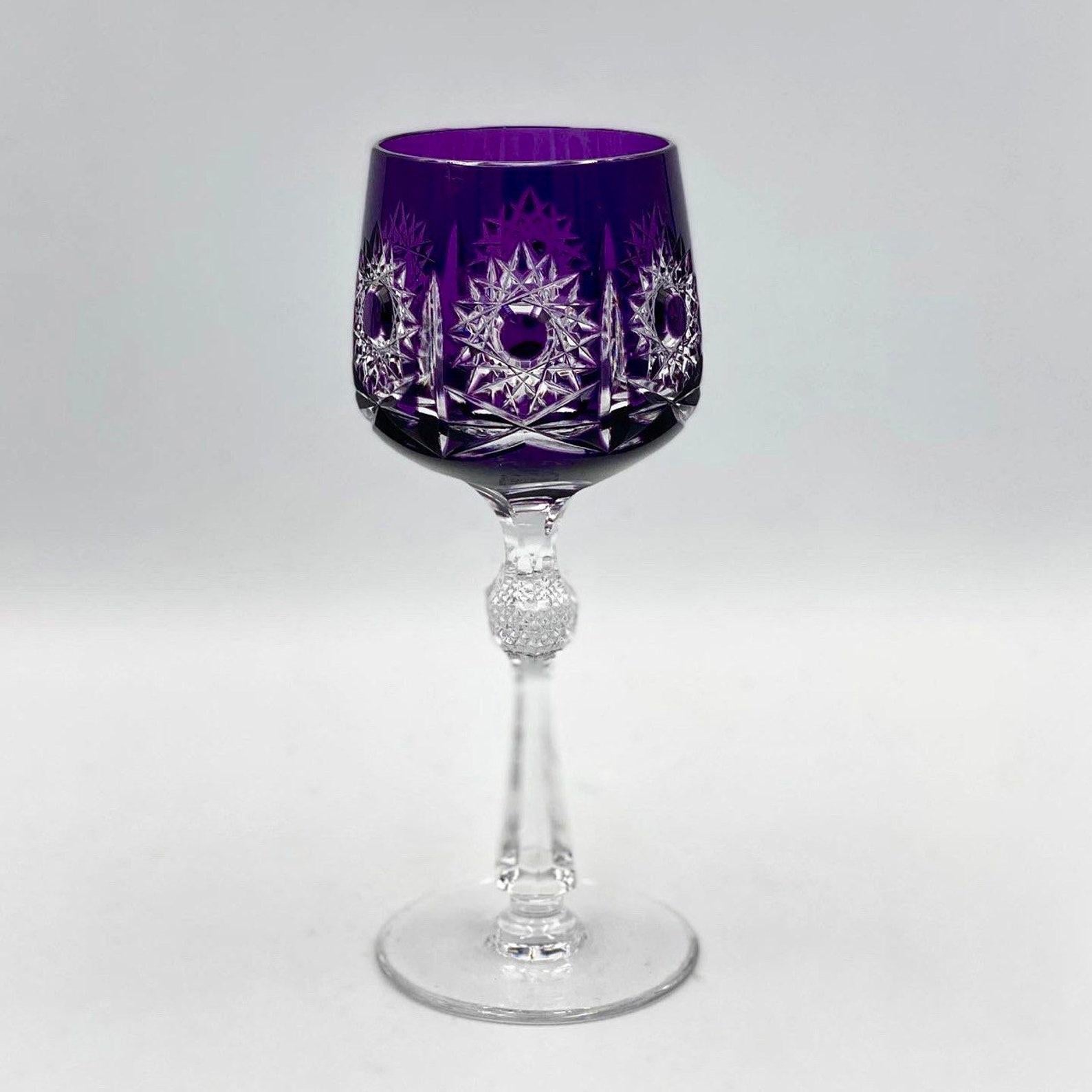 German Vintage Crystal Wine Glasses by Scherer Bodenmais, 1960s