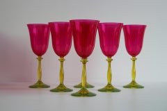 Vintage Crystalex Wine Glasses Set of 6 – Bohemian Glass, Czech Republic, 1990s
