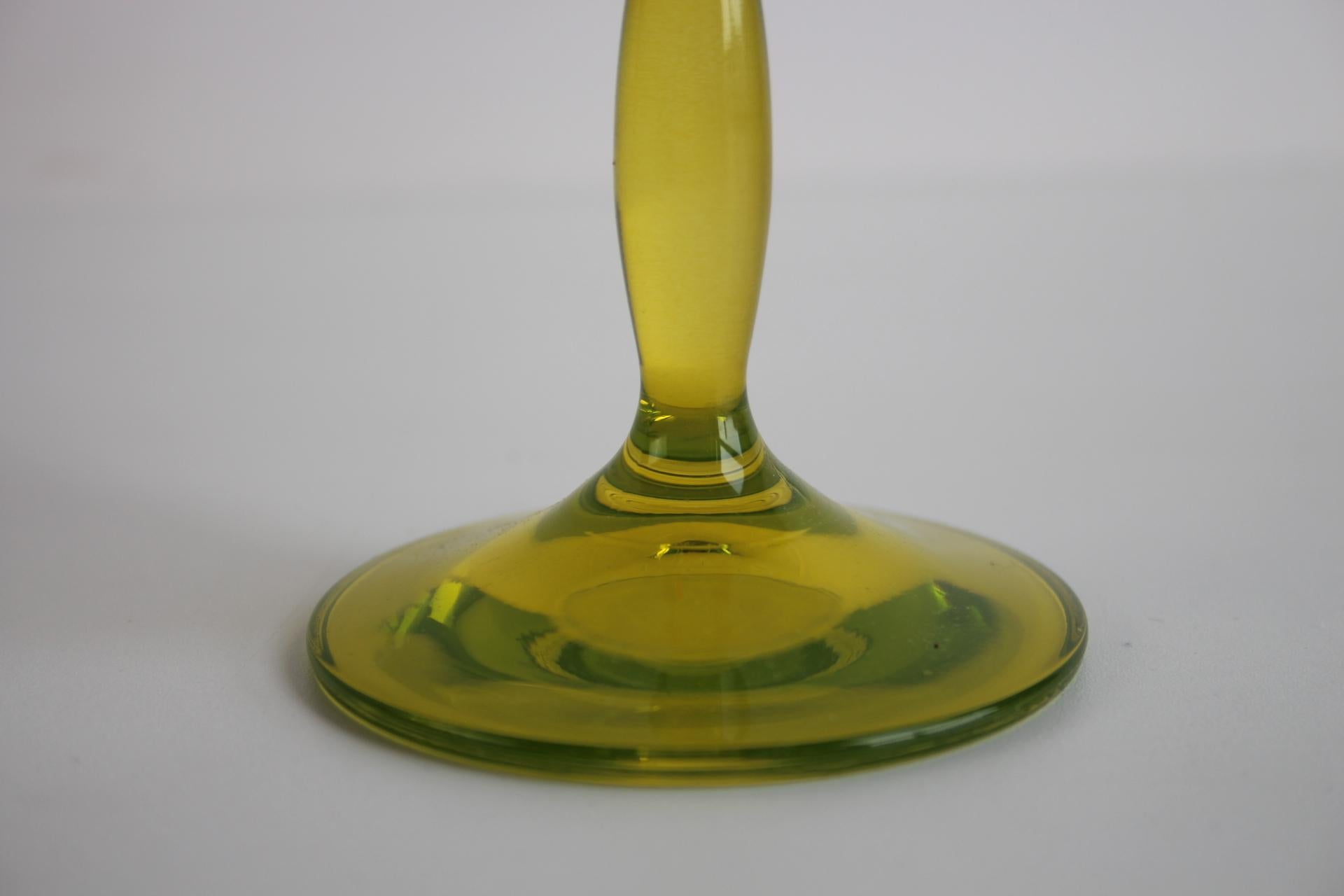 Vintage Crystalex Wine Glasses Set of 6 – Bohemian Glass, Czech Republic, 1990s For Sale 2