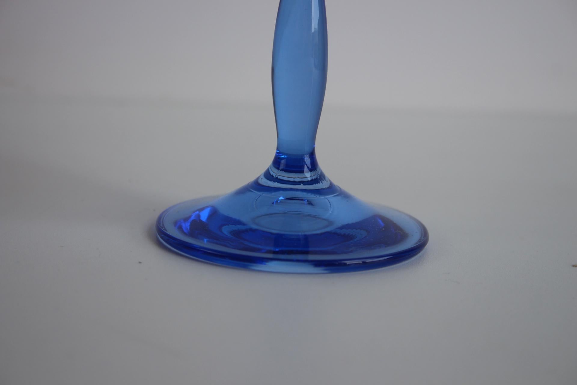 Vintage Crystalex Wine Glasses Set of 6 – Bohemian Glass, Czech Republic, 1990's For Sale 2