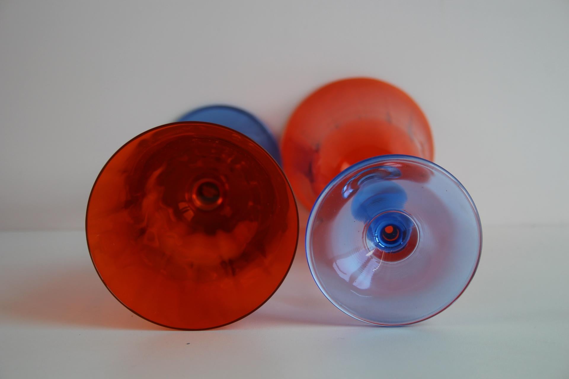 Vintage Crystalex Wine Glasses Set of 6 – Bohemian Glass, Czech Republic, 1990's For Sale 3