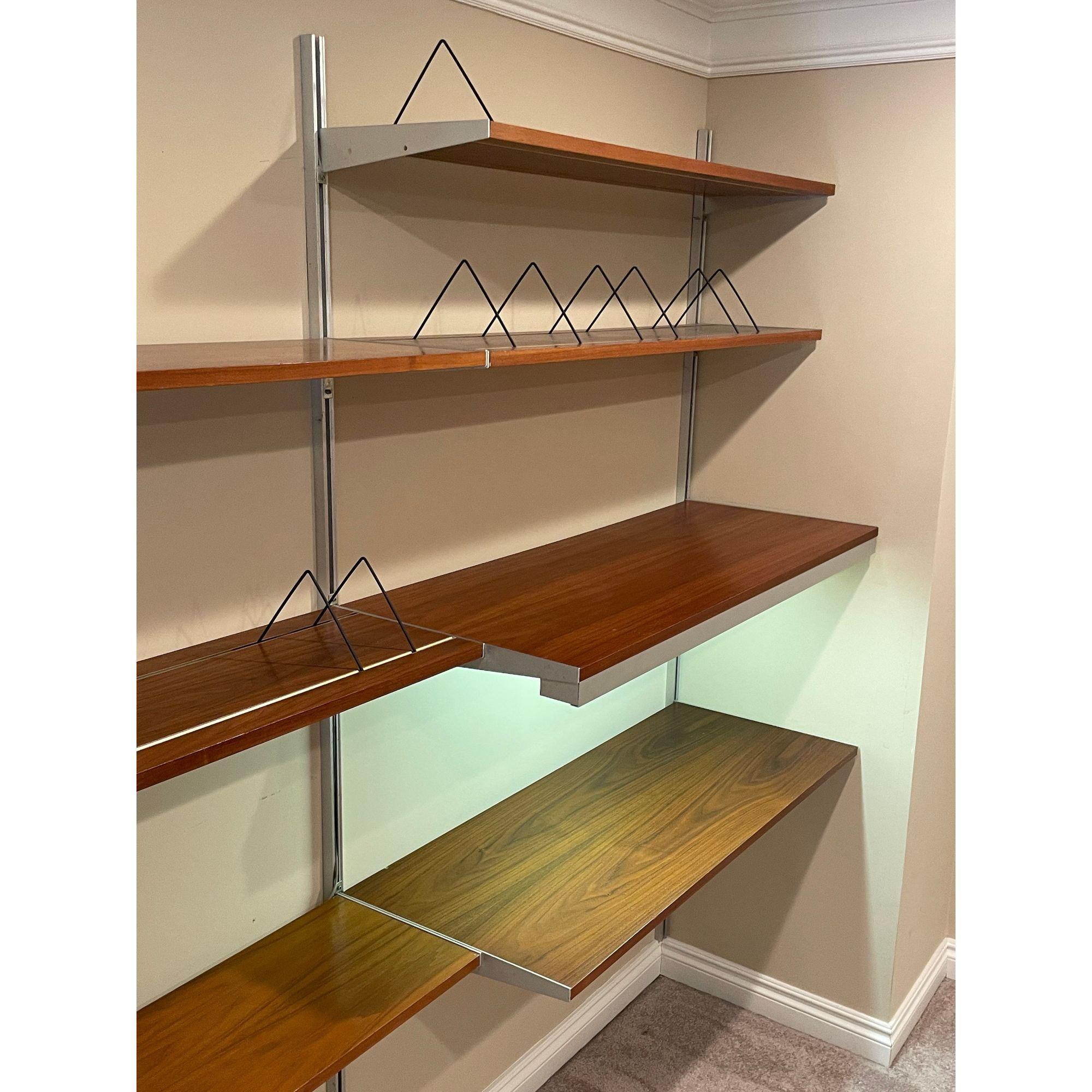 American Vintage CSS Wall Mounted Shelving Unit by George Nelson for Herman Miller 1960s For Sale