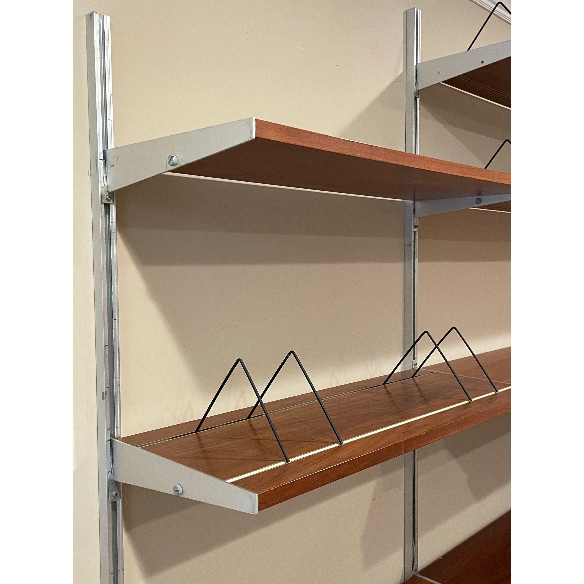 Vintage CSS Wall Mounted Shelving Unit by George Nelson for Herman Miller 1960s In Good Condition For Sale In Troy, MI