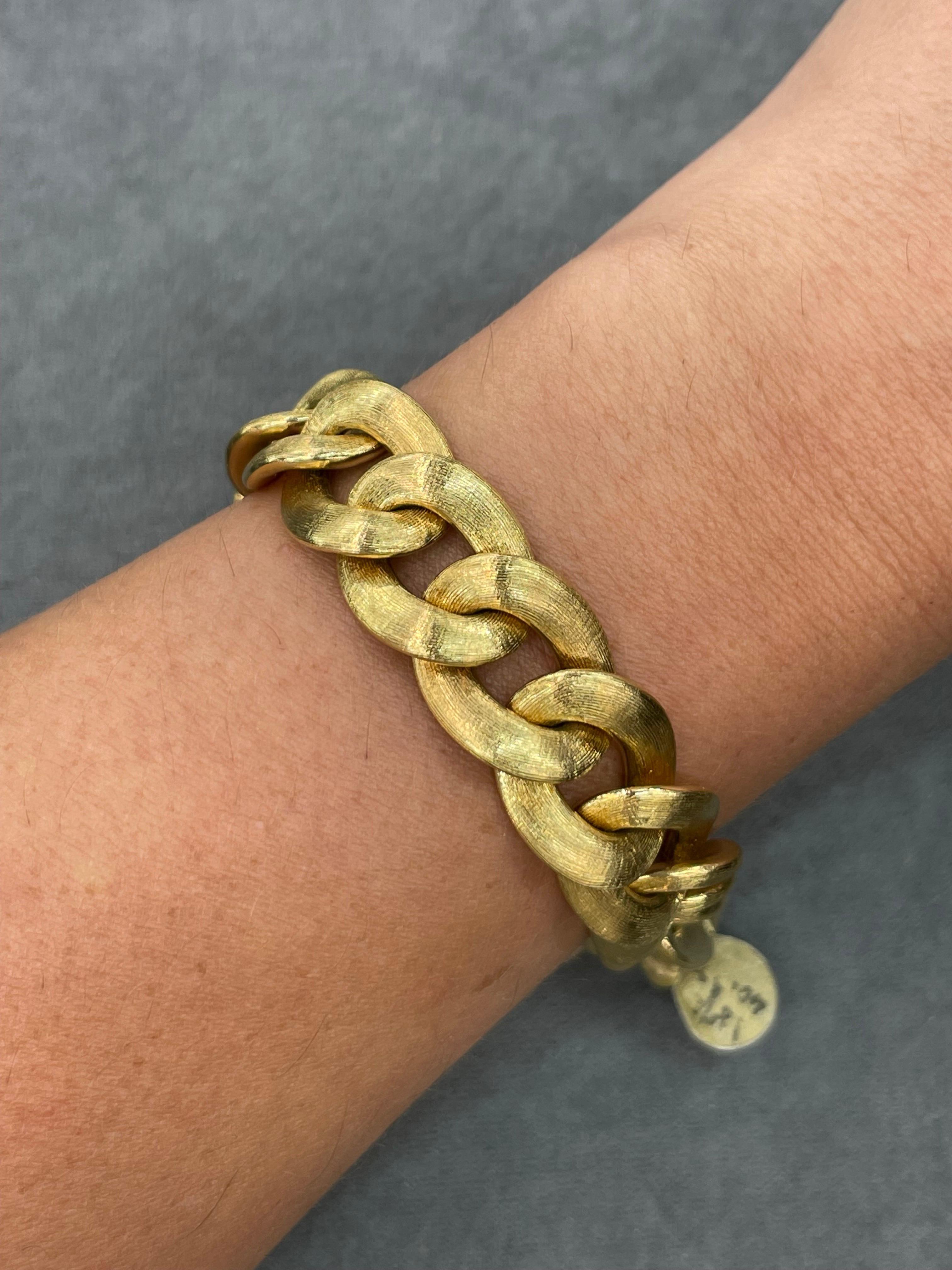 Stainless Steel Gold-Plated Om Cuff Kada bracelet
