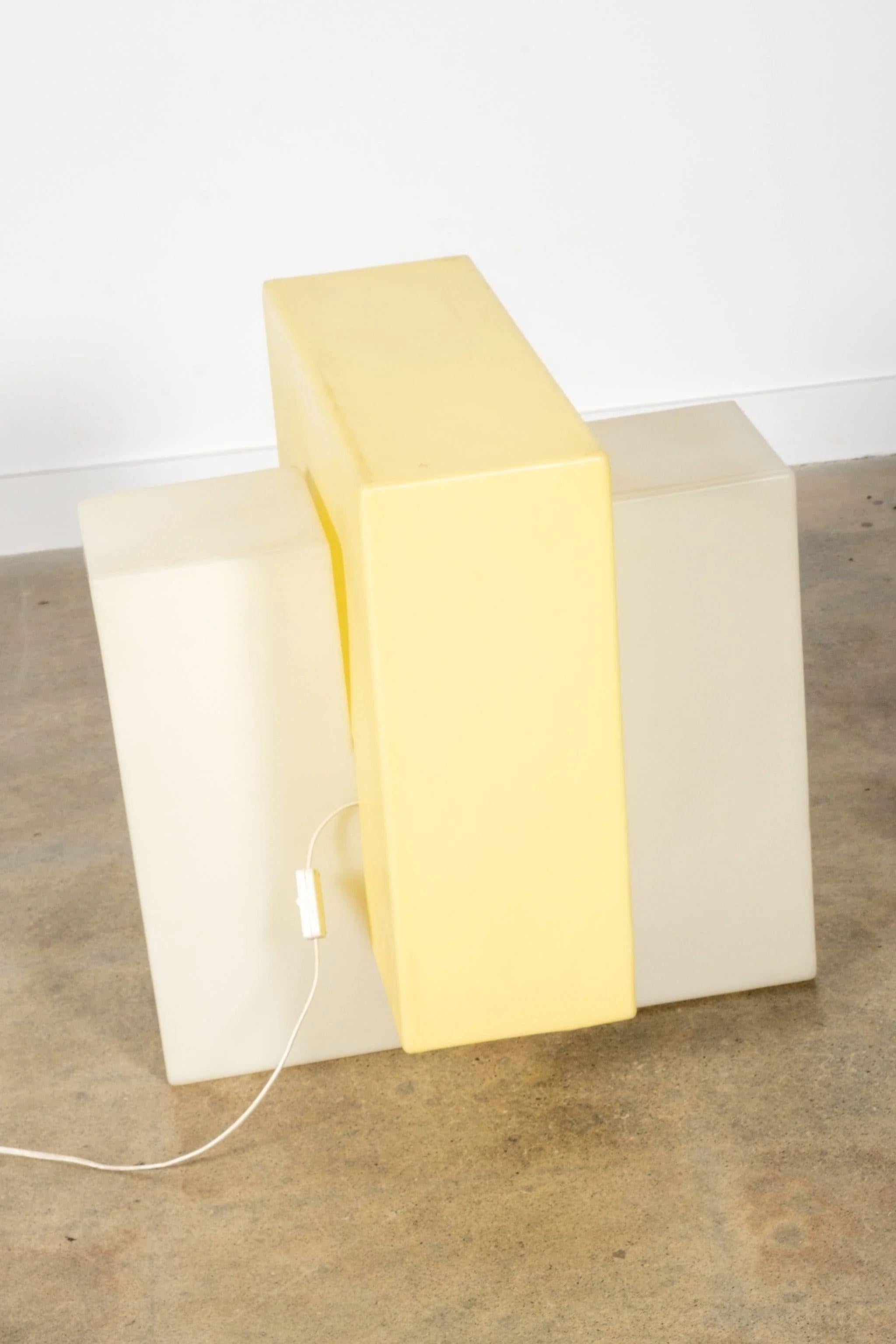 Plastic Vintage Cube Light For Sale