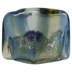 Vase cubique vintage de Touskova, 1983