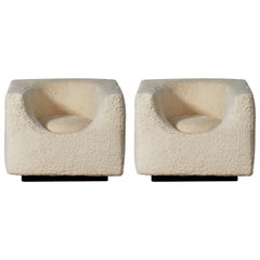 Vintage Cubic Armchairs, Circa 70