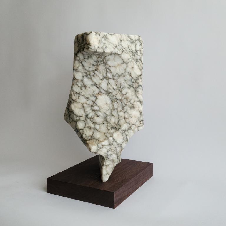 Mid-Century Modern  Cubist Abstract Marble Sculpture, D. Fink c. 1970s For Sale