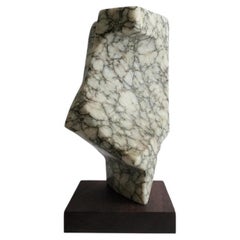  Sculpture cubiste abstraite en marbre, D. Fink, vers 1970