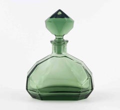 Vintage Cubist Art Deco Decanter, 1930s