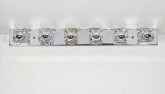 Chrome and Glass Cube Six Light Sconce by Gaetano Sciolari, c. 1970's