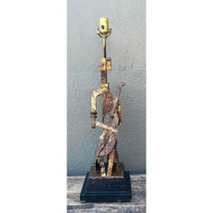 Vintage Cubist Figural Lamp
