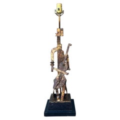 Vintage Cubist Figural Lamp