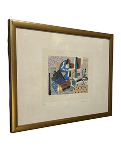 Kubistische Vintage-Lithographie von Gino Severini, 1960er Jahre