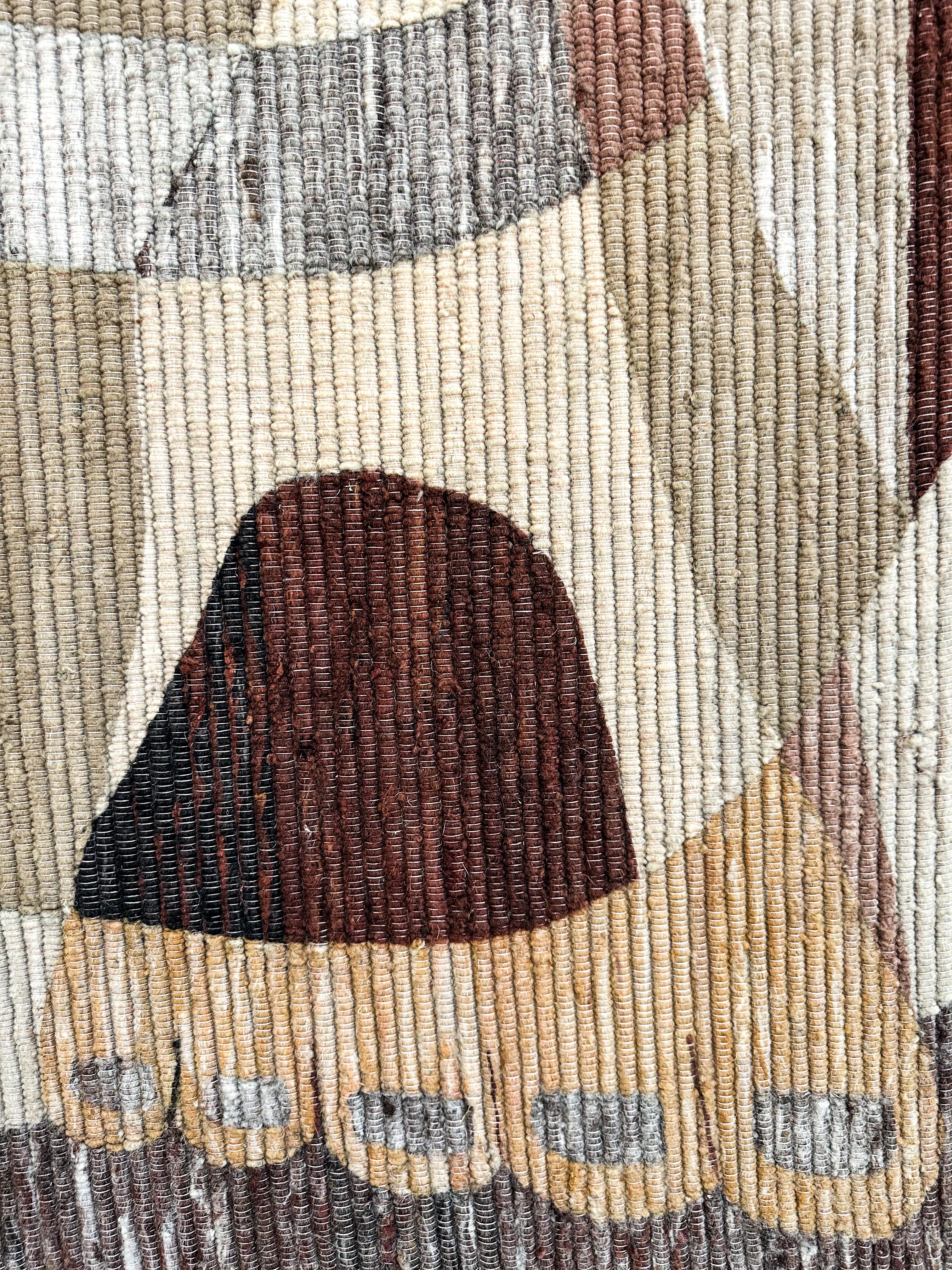 Vintage Cubist Musician Wool Woven Tapestry 4