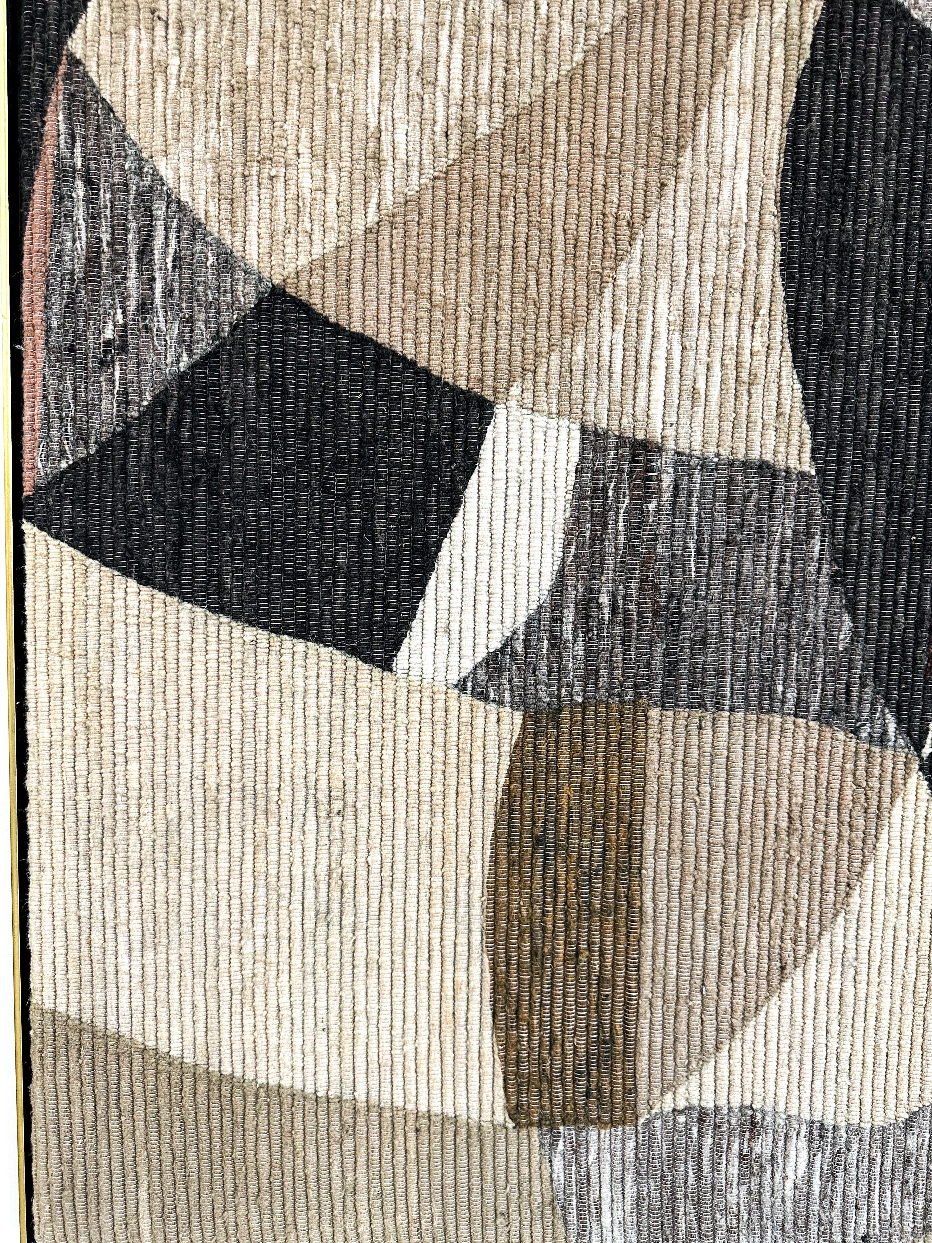 Vintage Cubist Musician Wool Woven Tapestry 1