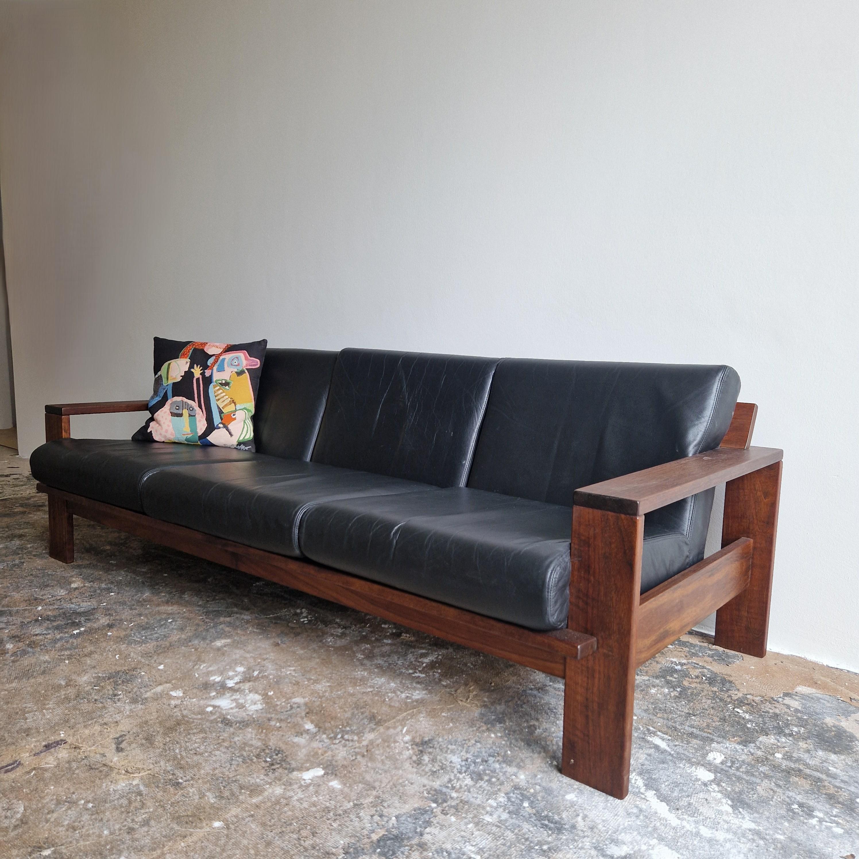Sofa cubiste vintage à 3 places, années 1970 en vente 3
