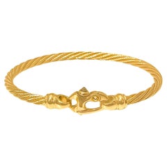 14 Karat Gelbgold Vintage Manschette Armreif Armband 30 Gramm