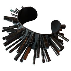 Bracciale Brutalist Statement Piece Gun Metal Rhutenium