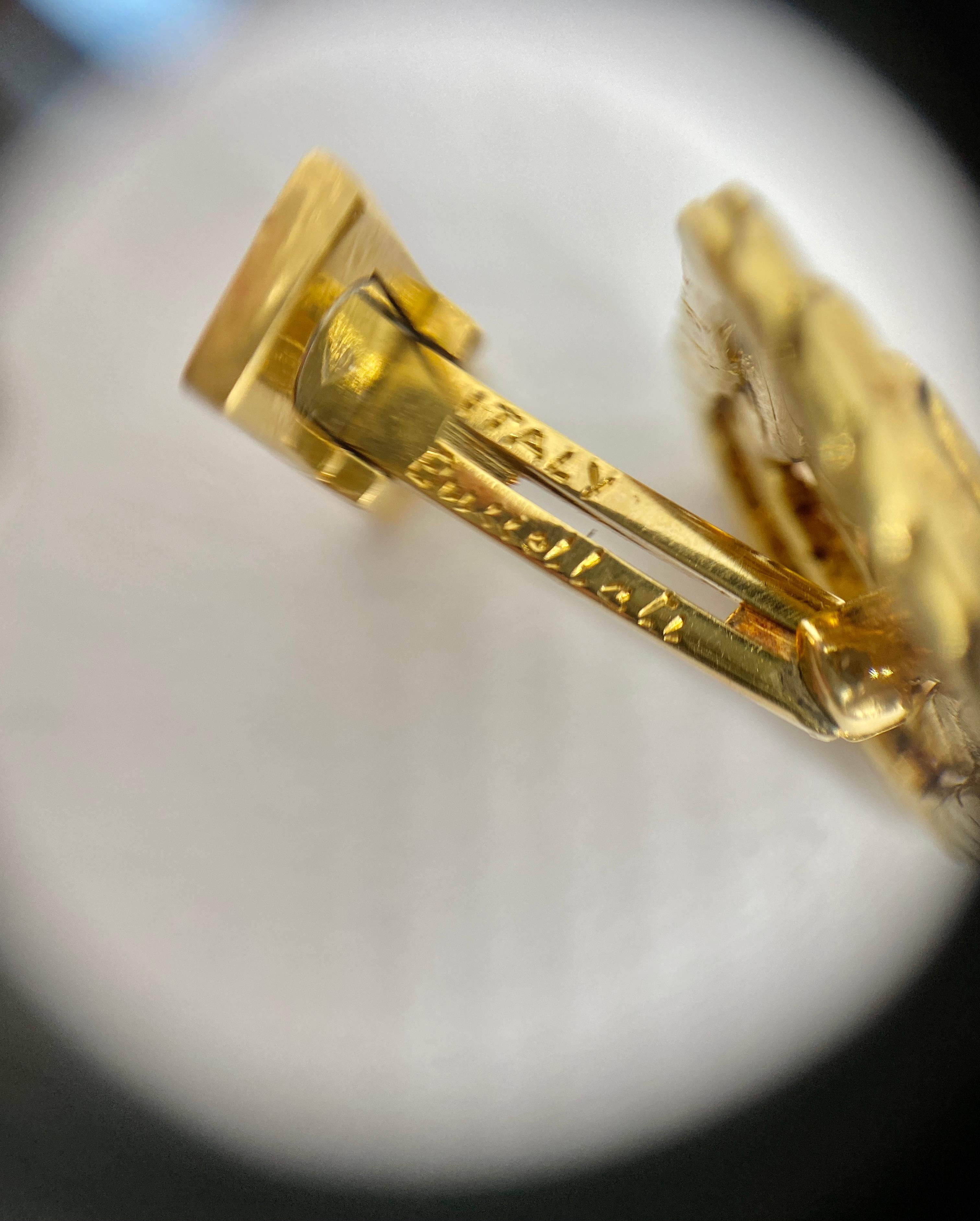 Vintage Cufflinks in 18K Yellow Gold by Buccellati For Sale 1