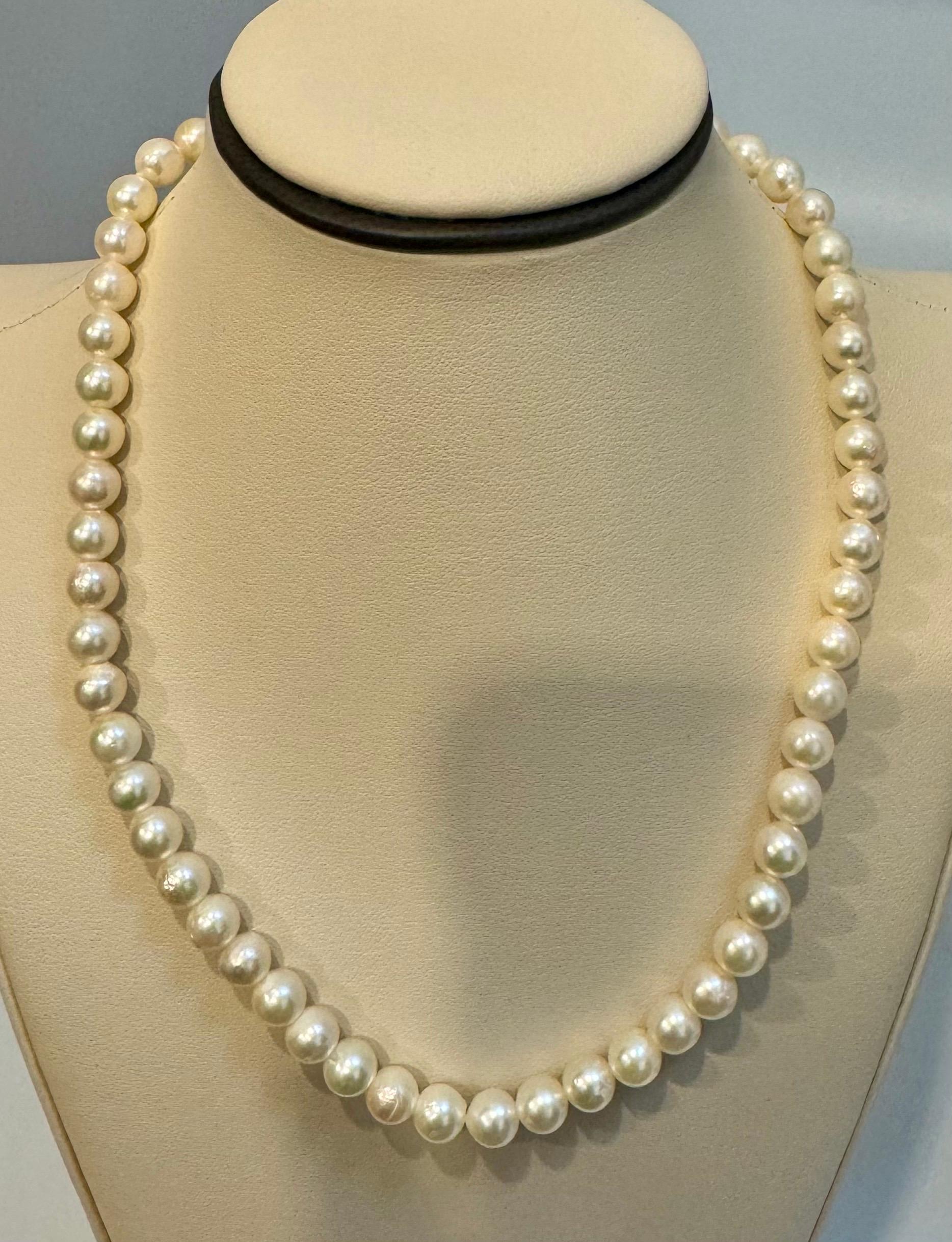 Vintage Cultured Akoya Pearl  Necklace Length 16