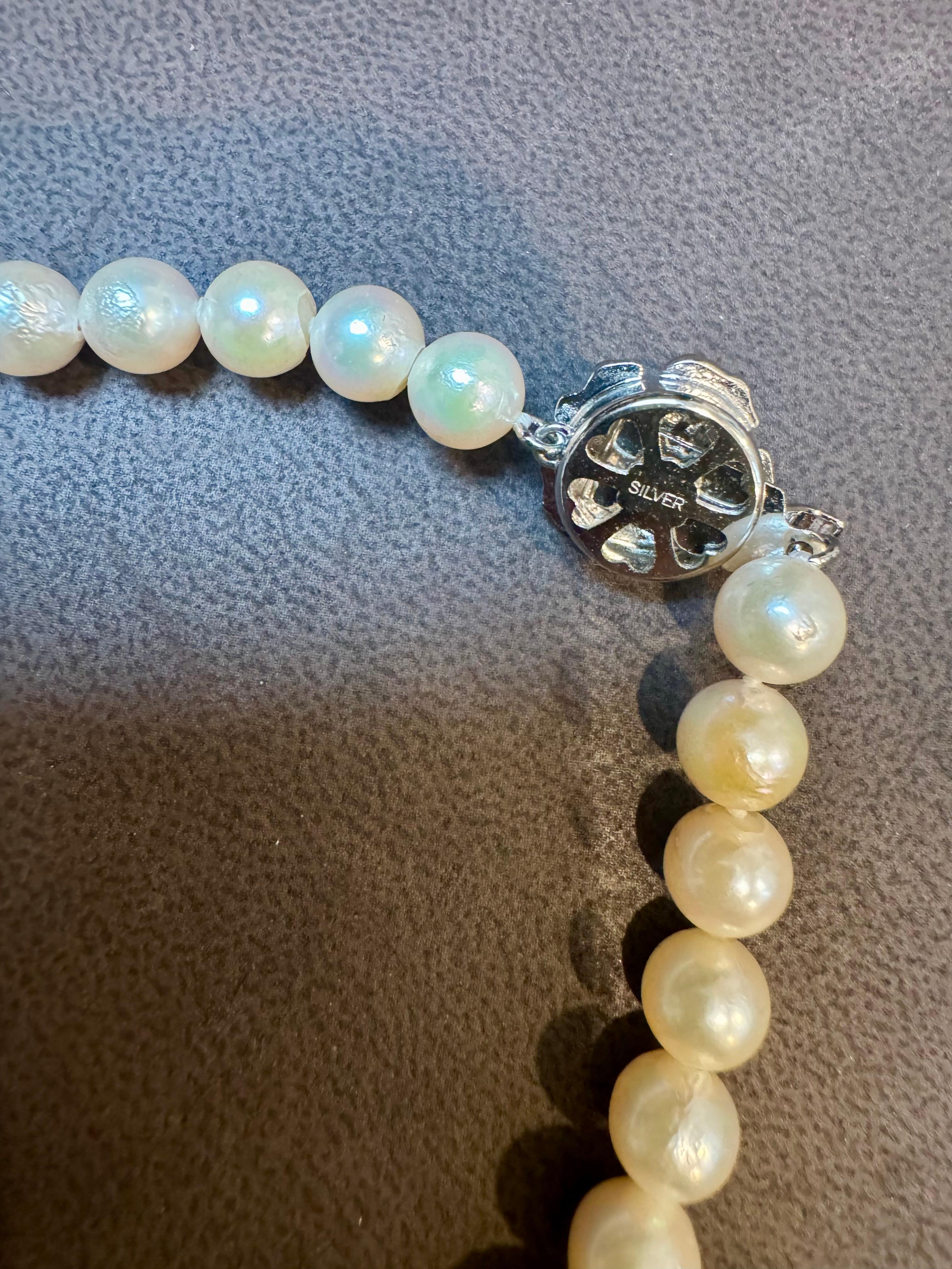Vintage Cultured Akoya Pearl  Necklace Length 16