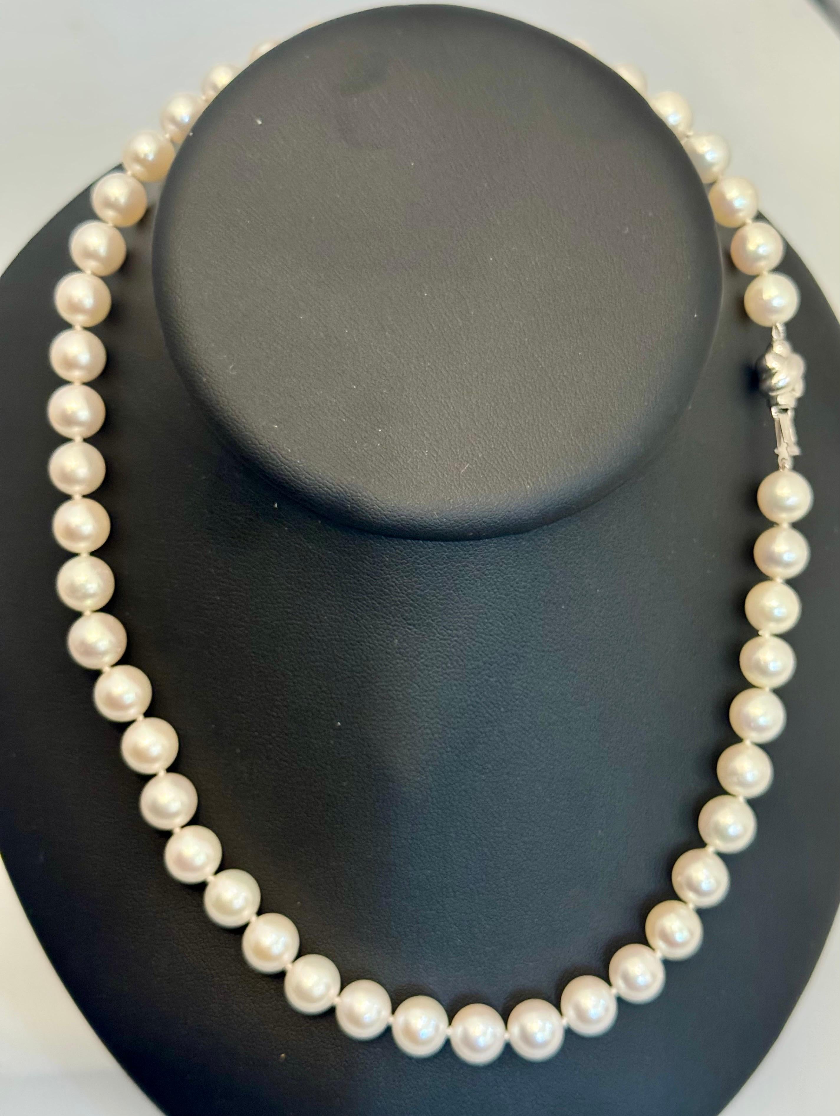 Vintage Cultured Akoya Pearl  Necklace Length 17