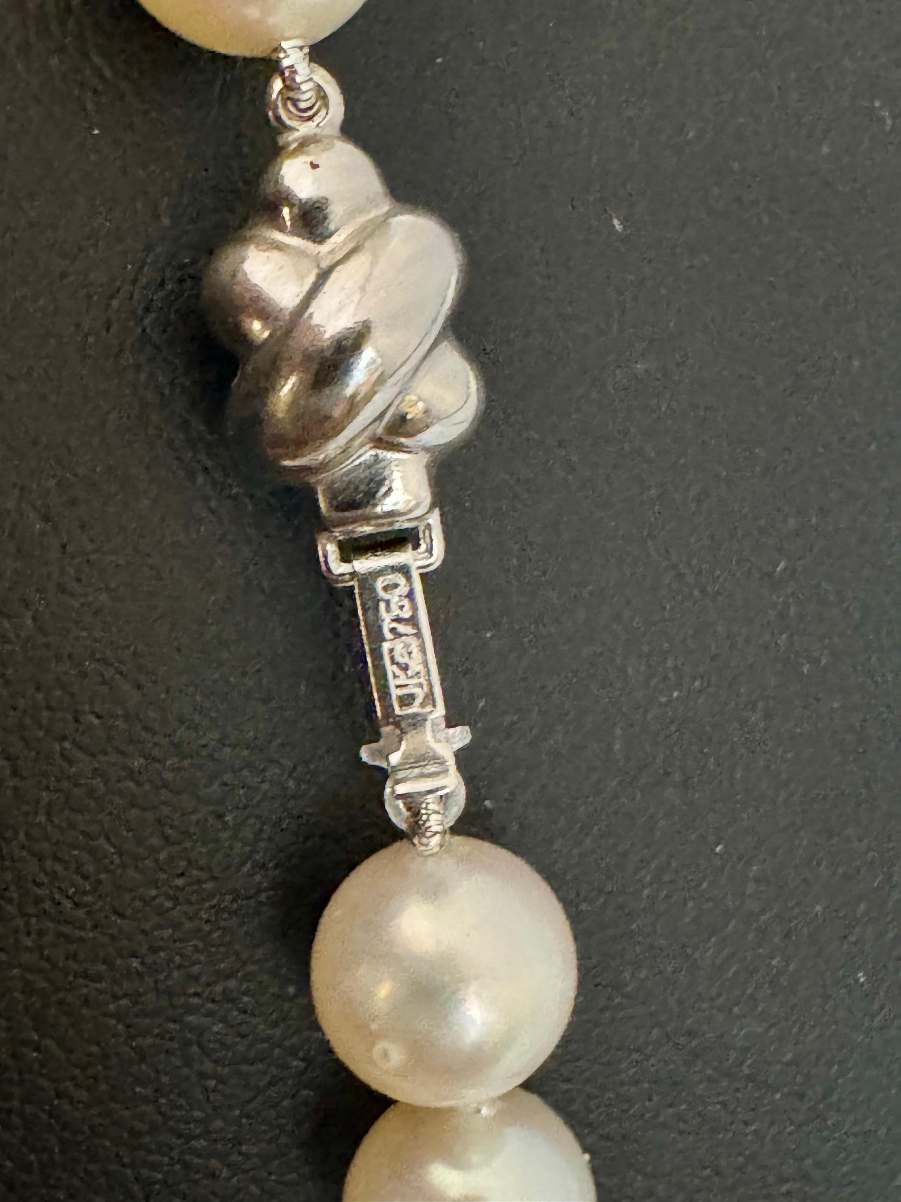 Vintage Cultured Akoya Pearl  Necklace Length 17