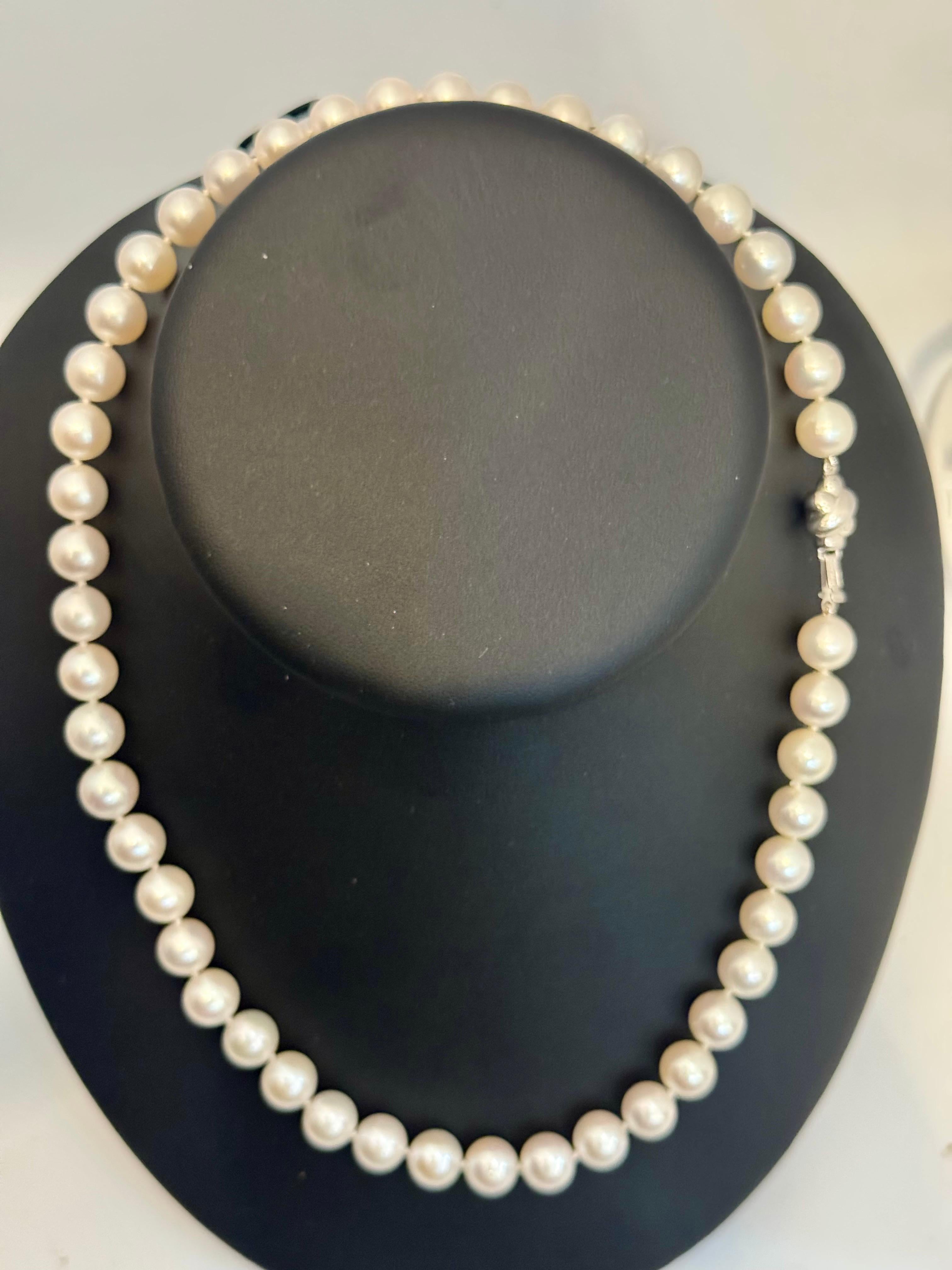 Vintage Cultured Akoya Pearl  Necklace Length 17