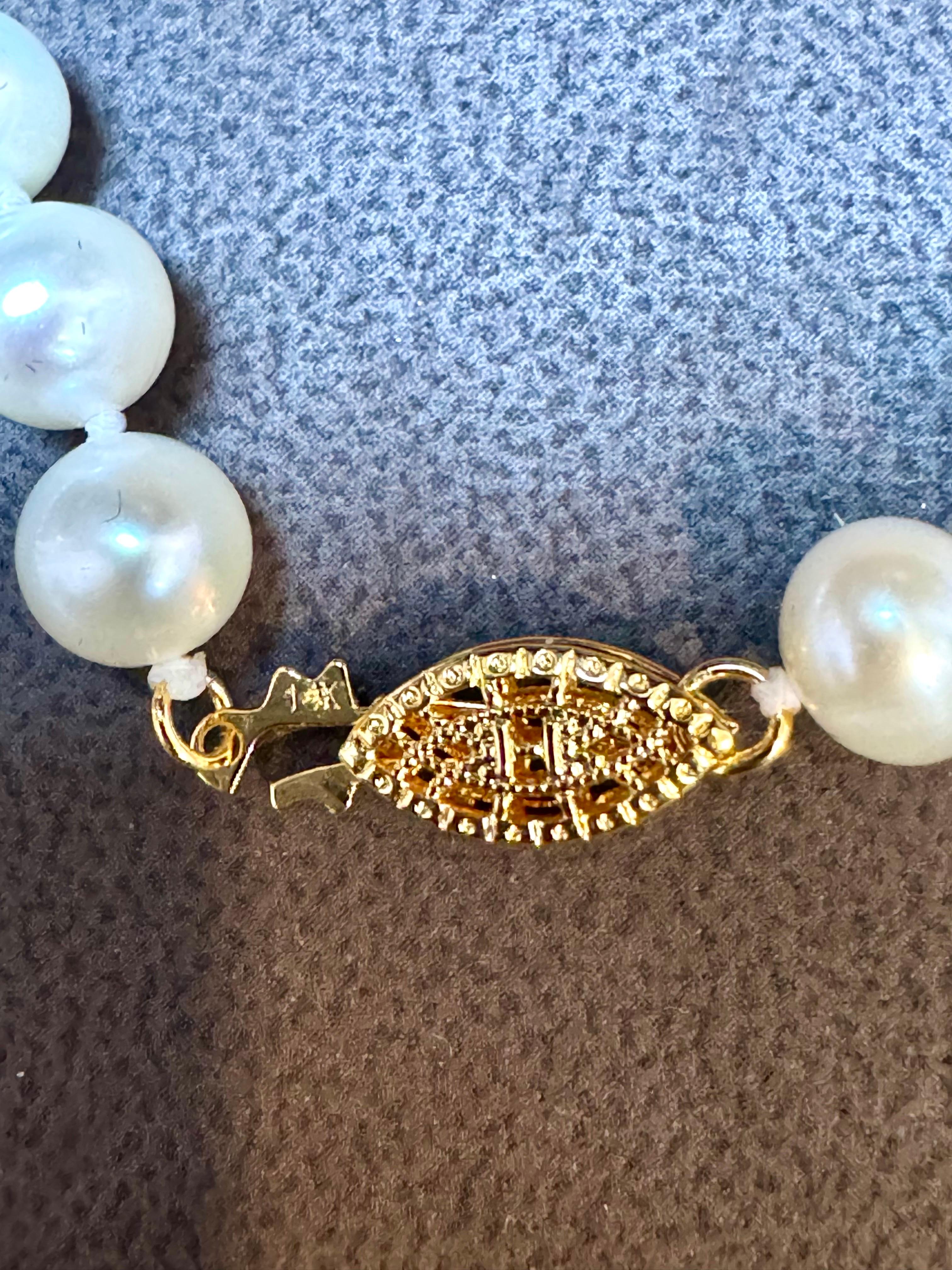 Vintage Cultured Akoya Pearl  Necklace Length 18