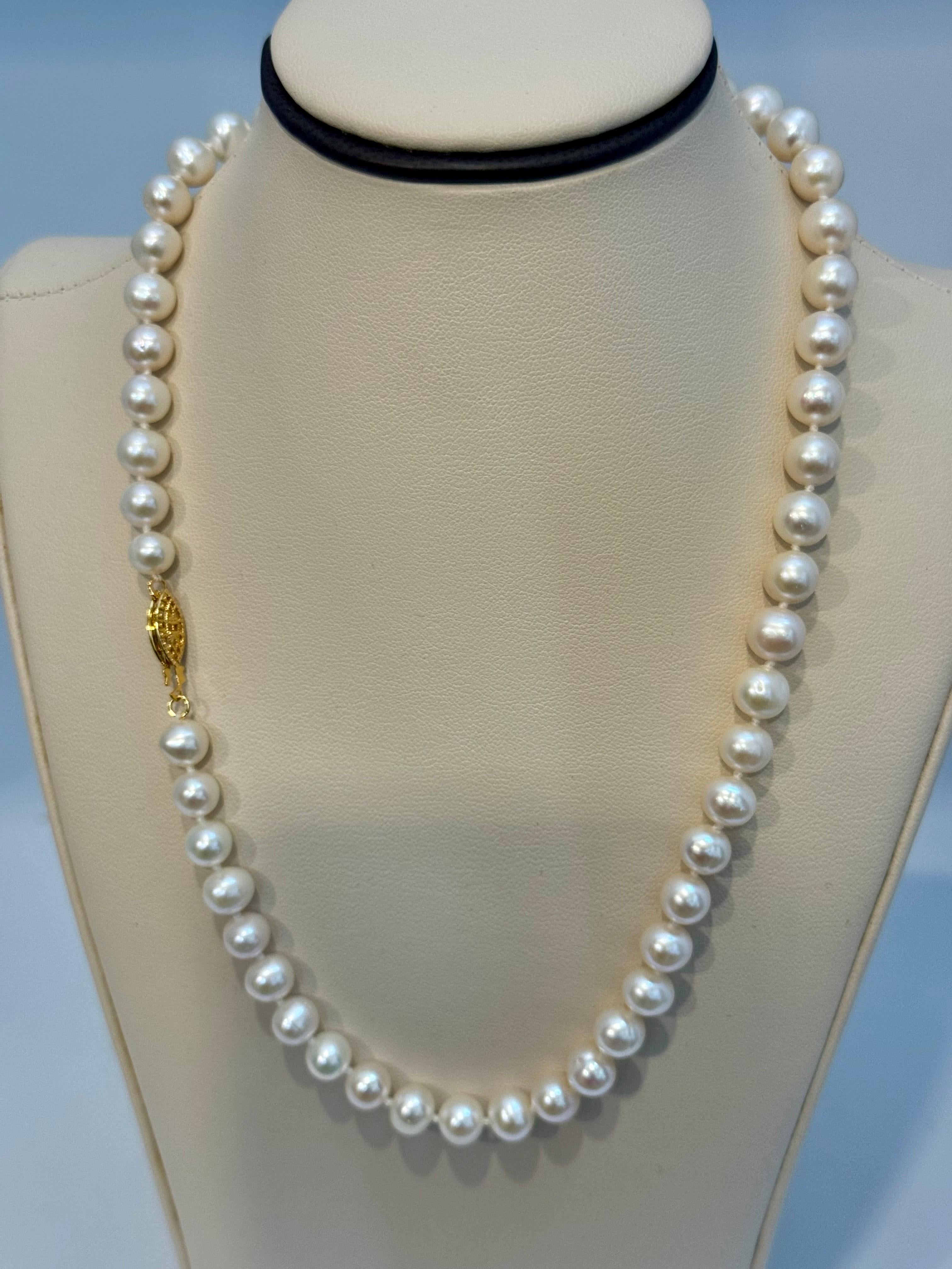 Vintage Cultured Akoya Pearl  Necklace Length 18