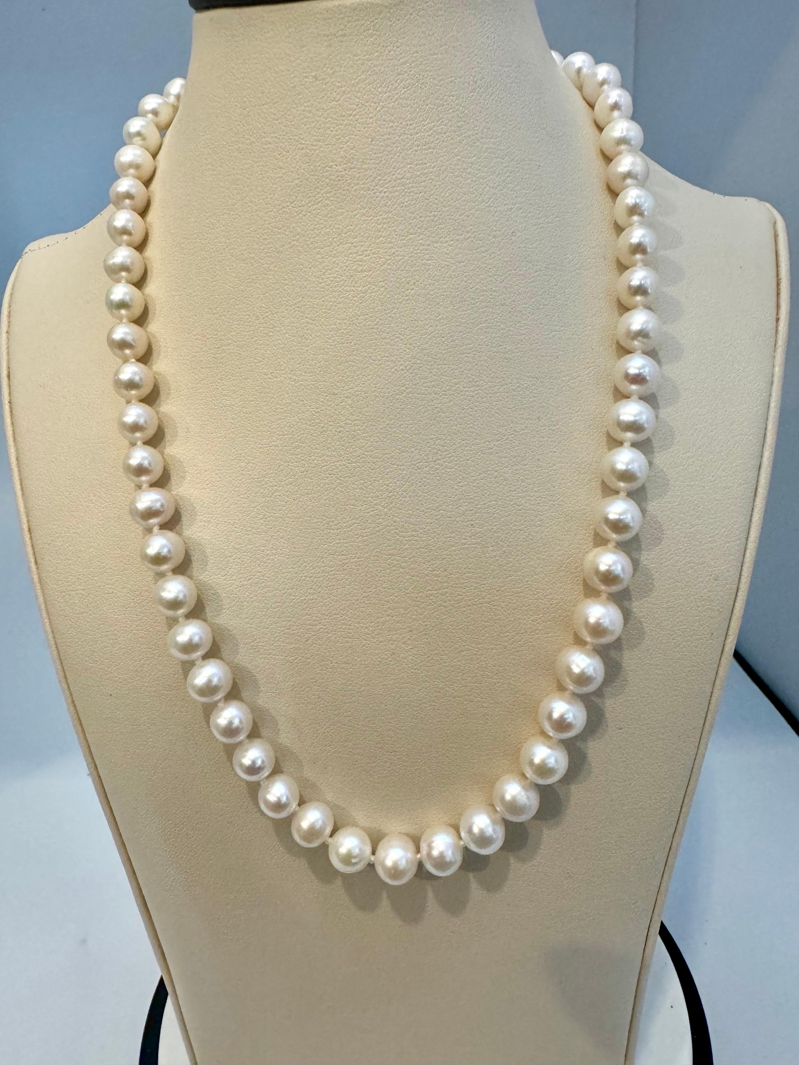 Vintage Cultured Akoya Pearl  Necklace Length 18