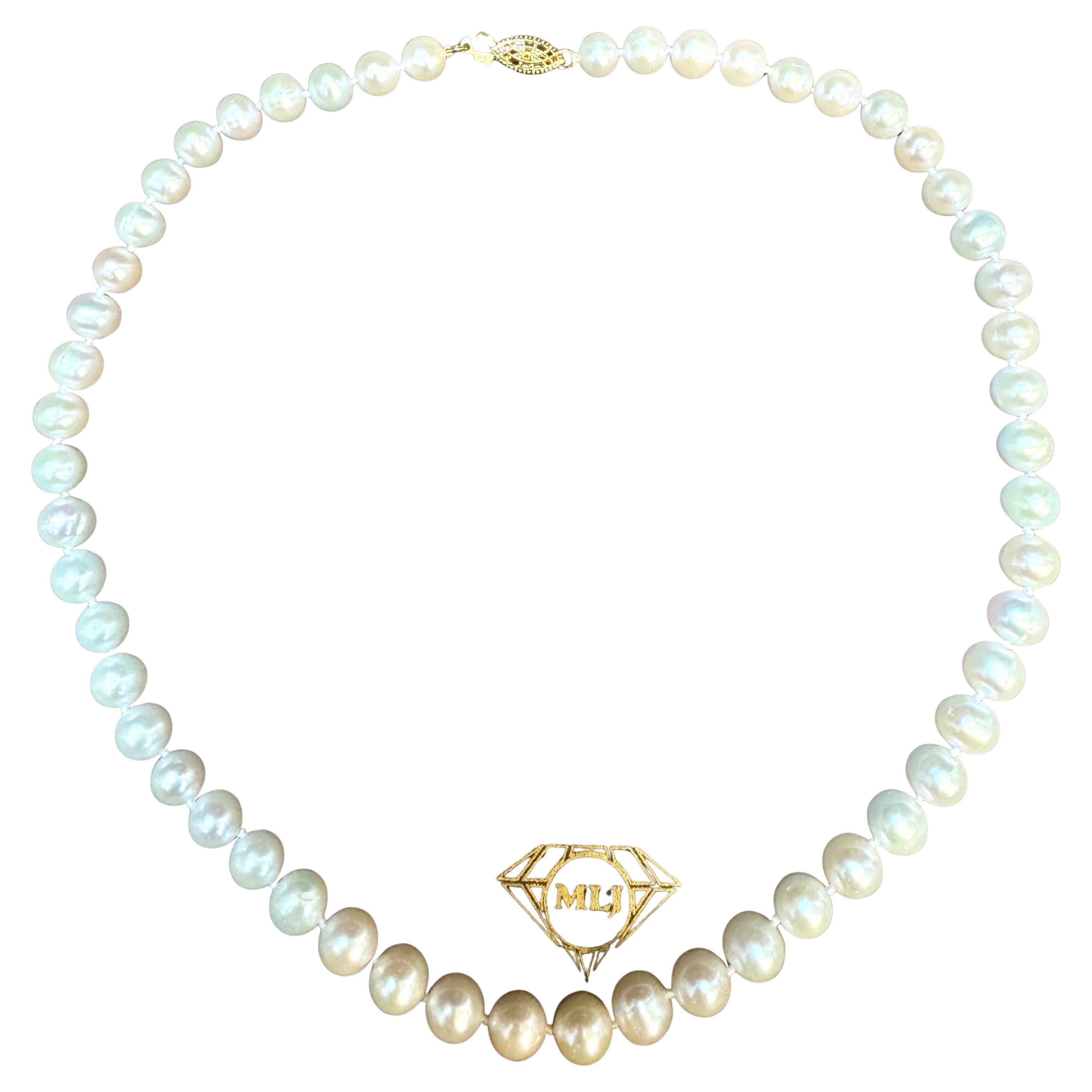 Vintage Cultured Akoya Pearl  Necklace Length 18