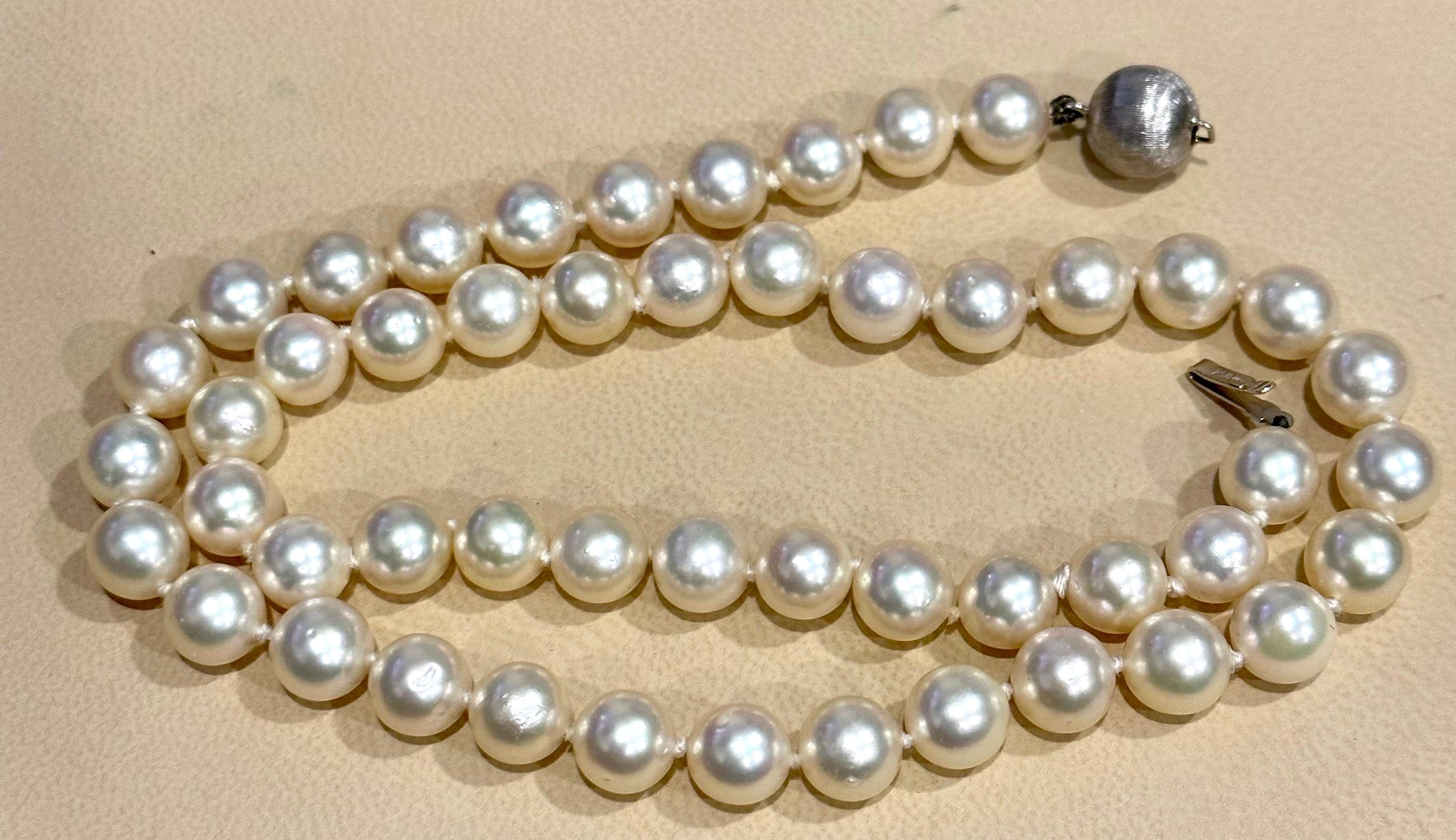Perle de culture Akoya vintage  Longueur du collier 18