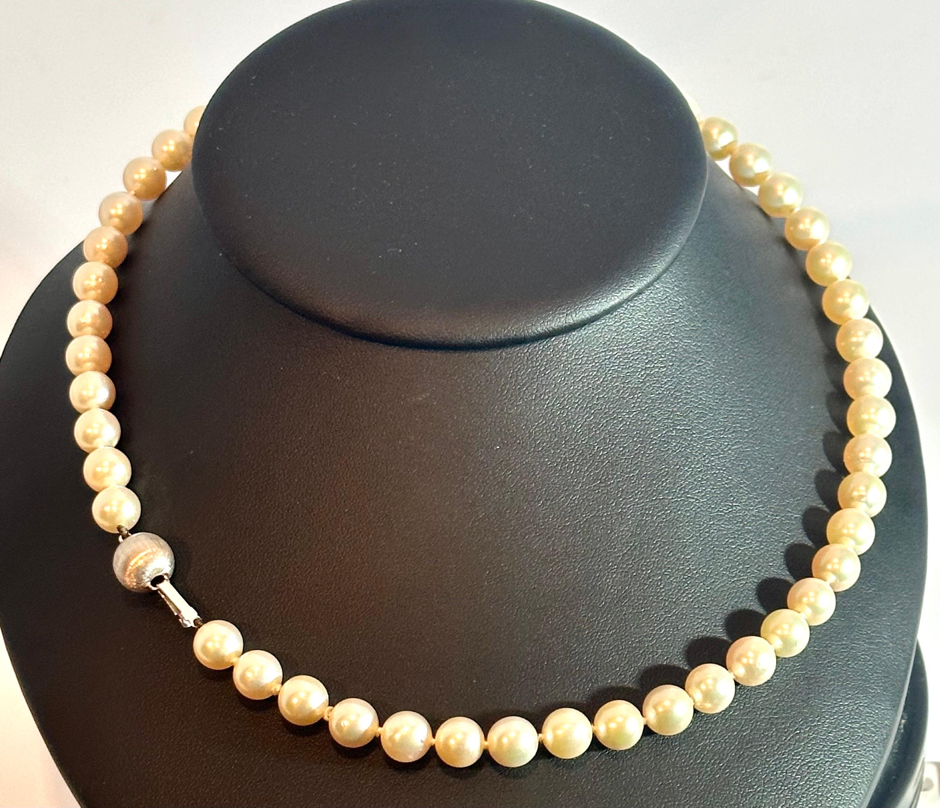 Women's Vintage Cultured Akoya Pearl  Necklace Length 18