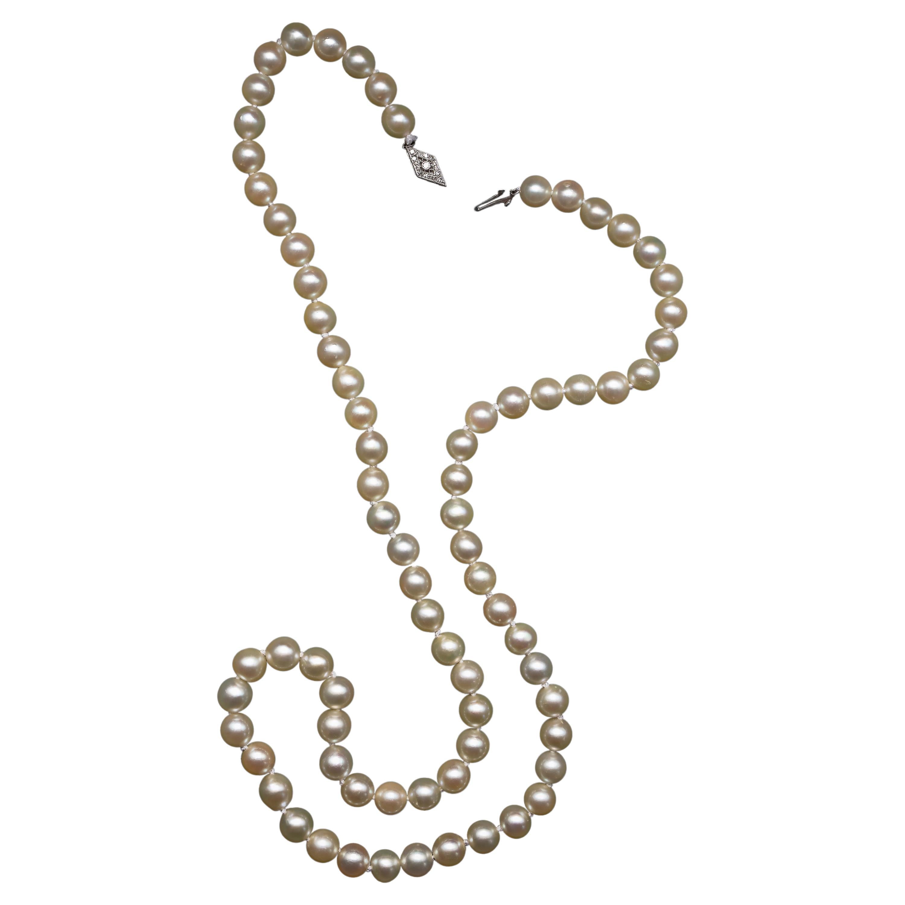 Vintage Cultured Akoya Pearl Necklace Pearls