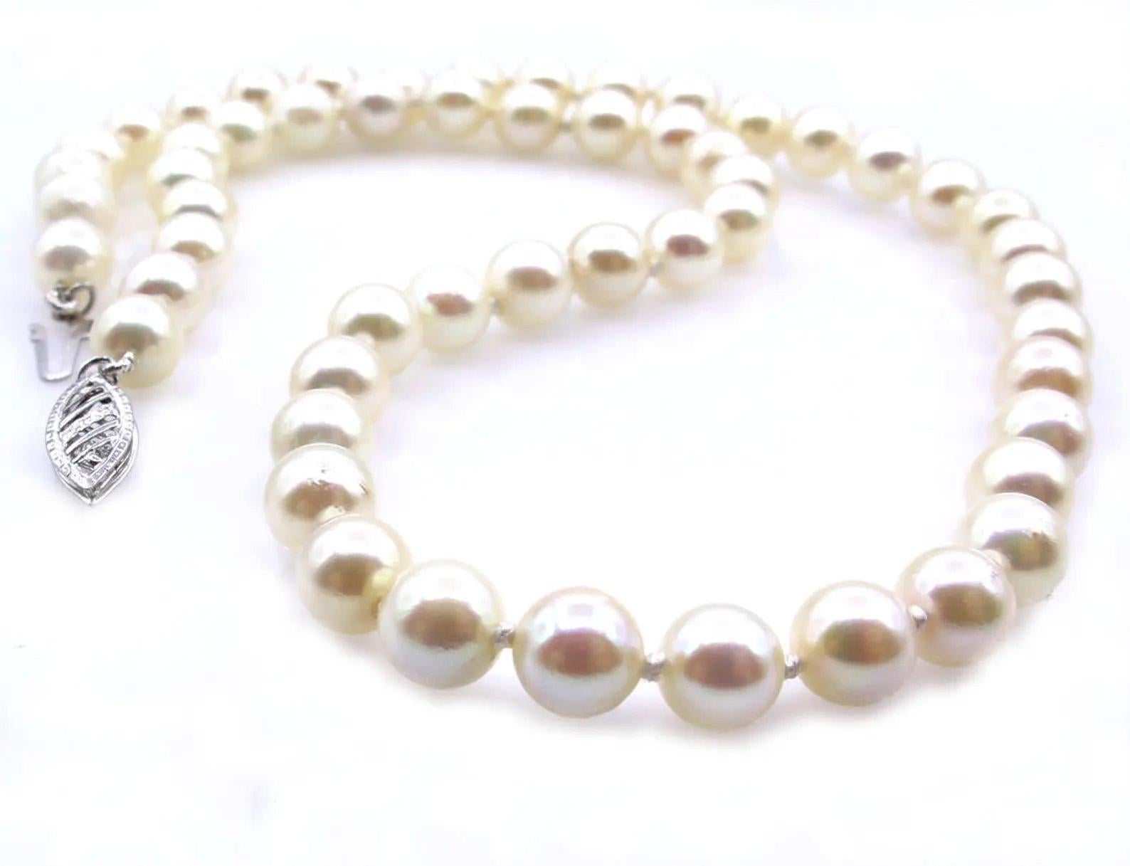 Women's Vintage Cultured Japanese PEARL 9mm Strand 16