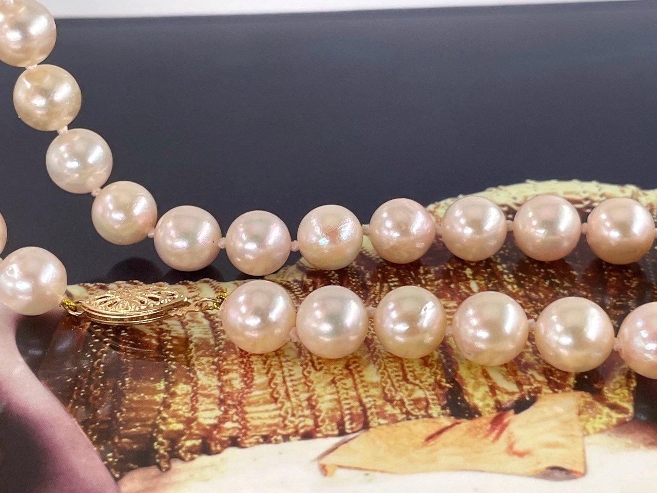 Vintage Cultured Japanese White PEARL 9mm 16