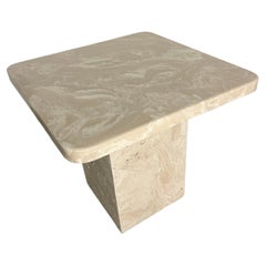 Vintage Cultured Marble End Table