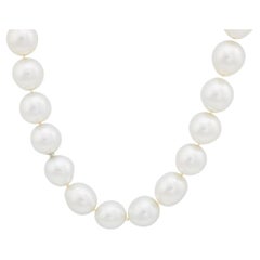 Collana vintage di perle coltivate in oro bianco 18 carati