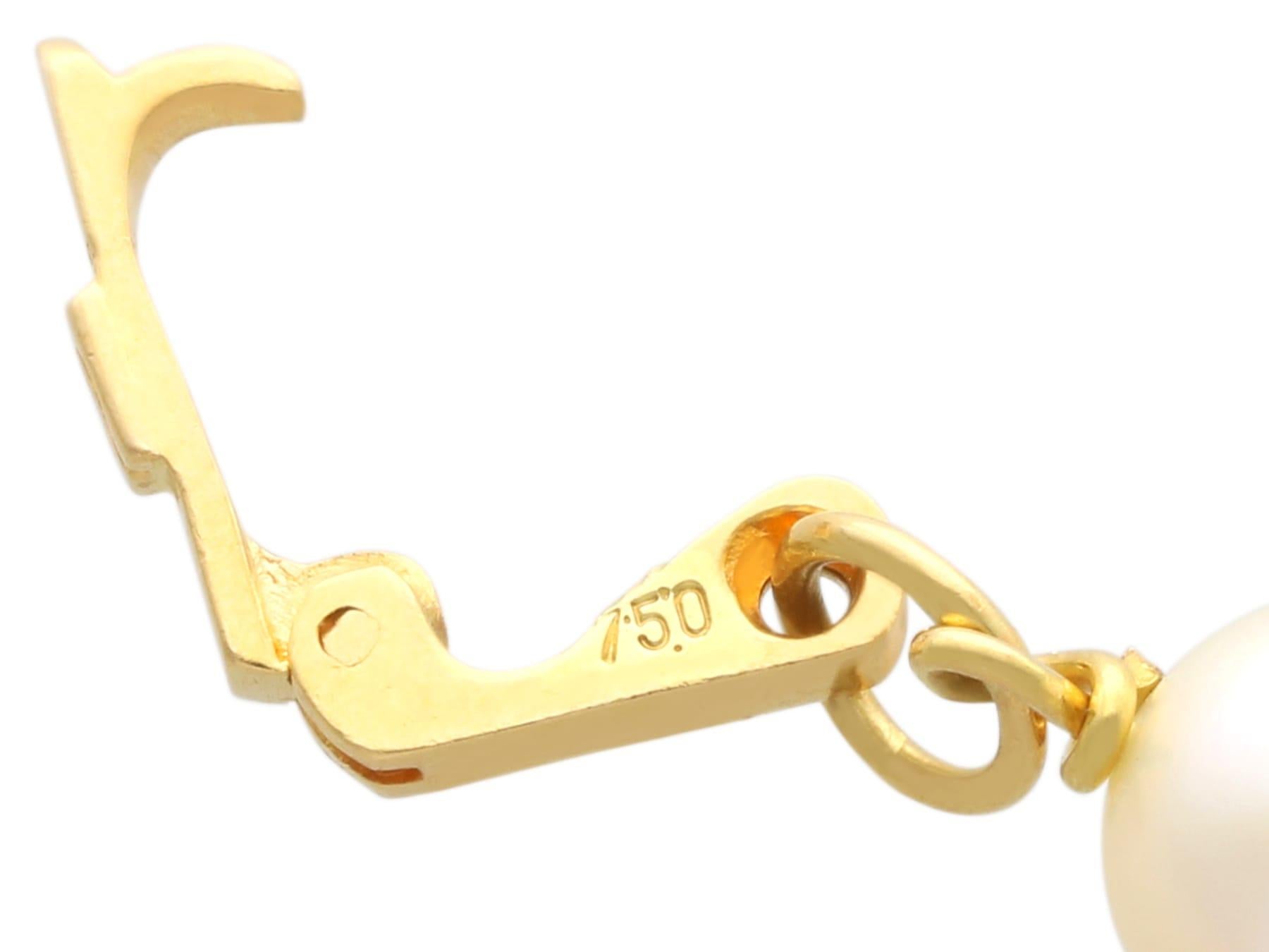 Bracelet vintage en perles de culture et or jaune 18k Circa 1990 en vente 6