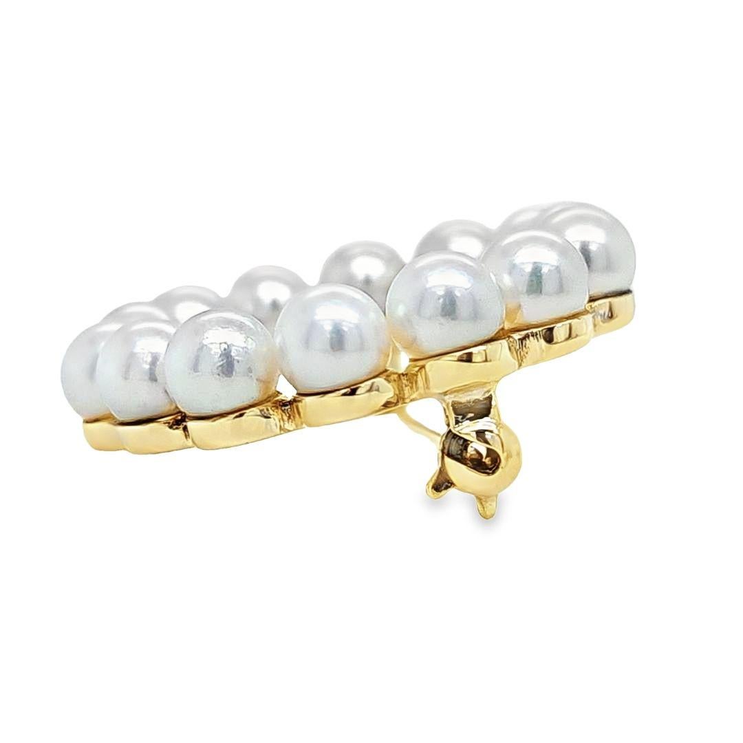 Vintage Zuchtperle Kreis Pin (Rundschliff) im Angebot