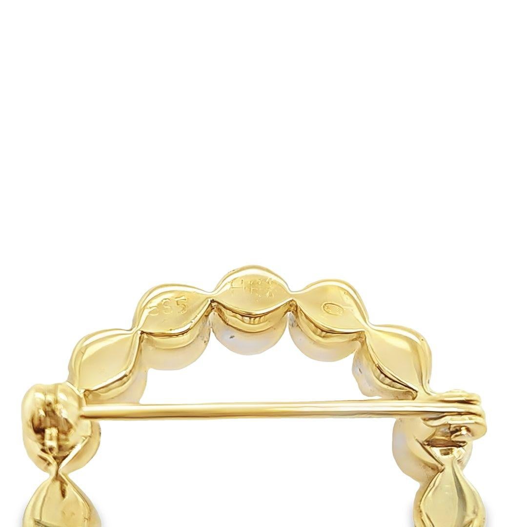 Vintage Zuchtperle Kreis Pin im Angebot 1