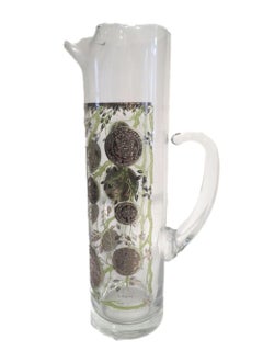 Vintage Culver Glass Cocktail Set in the "Midas" Pattern, Executed in Silver