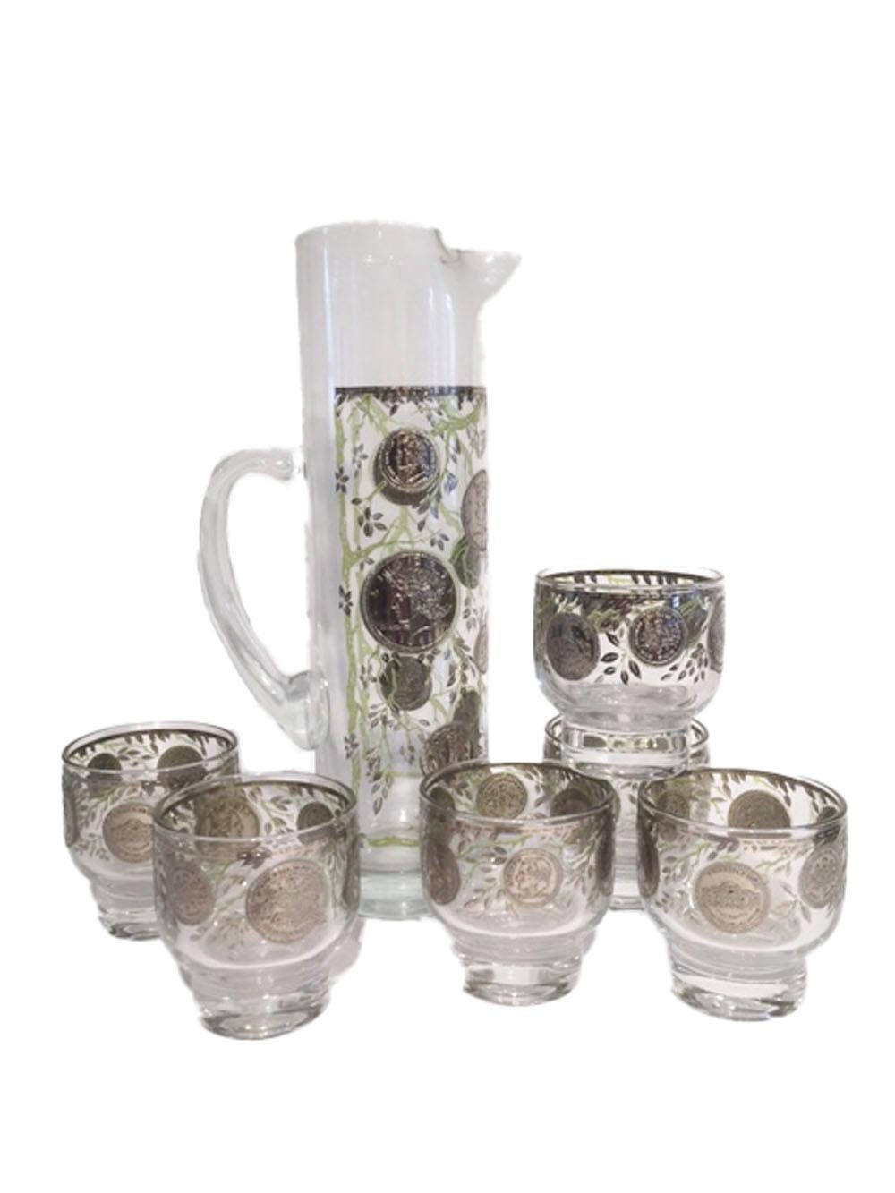 Late 20th Century Vintage Culver Glass Cocktail Set in the 