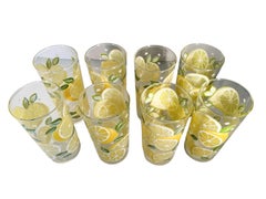 Vintage Culver Glass Coolers / Highball Glasses in the Citrus Pattern