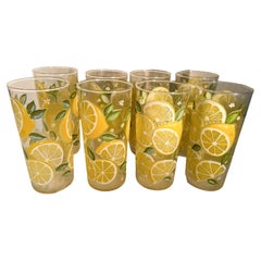 Vintage Culver Glass Coolers / Highball Glasses in the Citrus Pattern