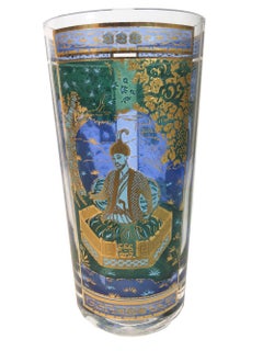 Vintage Culver, Highball Glasses in "Blue Genie" Pattern