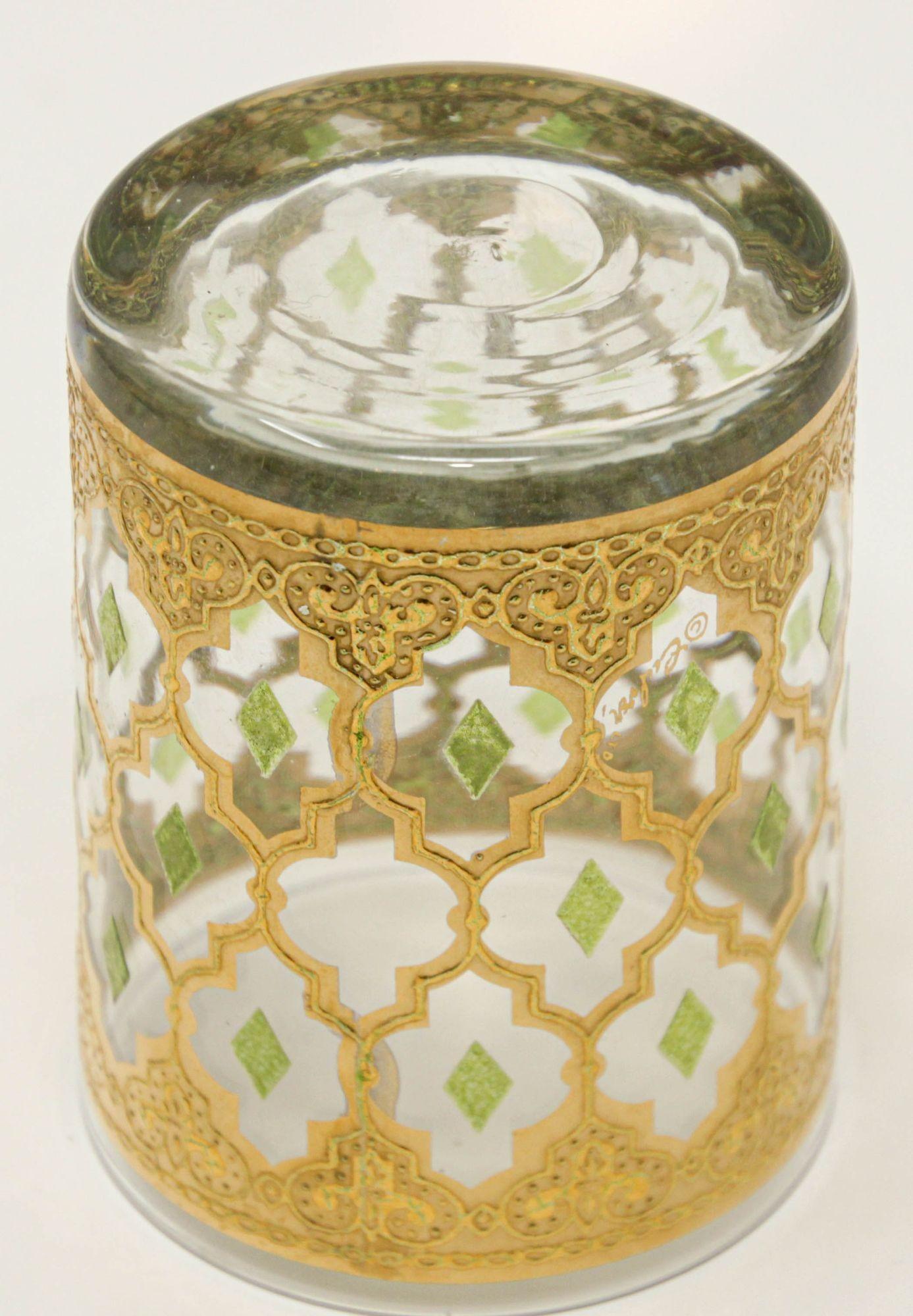 Culver Old Fashioned Glas mit 22-karätigem Gold Valencia Design im Angebot 3