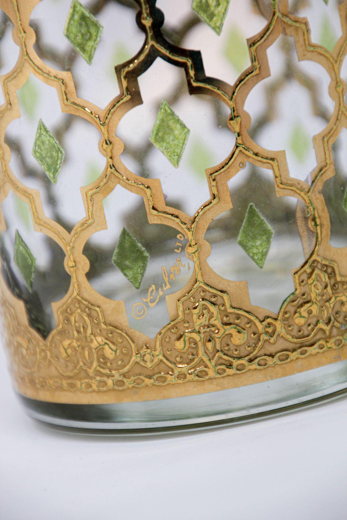 Culver Old Fashioned Glas mit 22-karätigem Gold Valencia Design im Angebot 2